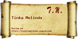 Tinka Melinda névjegykártya